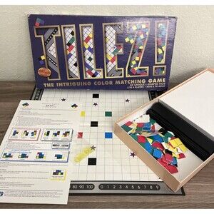 Tilez! Board Game The Intriguing Color Matching Game, All Pieces Complete